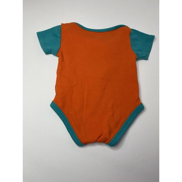 Miami Dolphins Baby 3-6 Month Orange Short Sleeve One Piece - Picture 3 of 4